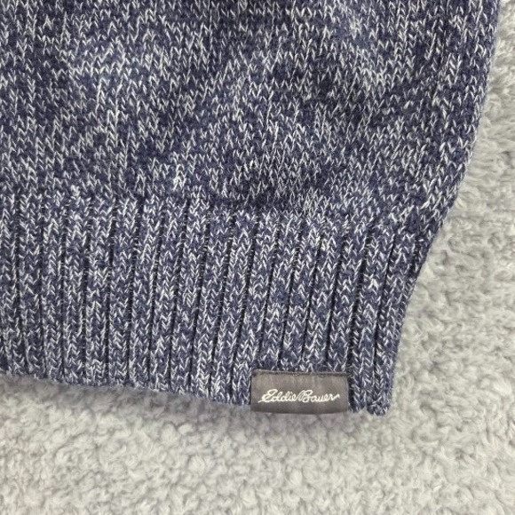 Eddie Bauer Sweater Mens Large Tall (TL) Crewneck Knit Pullover Marled Knit Blue - Picture 7 of 13